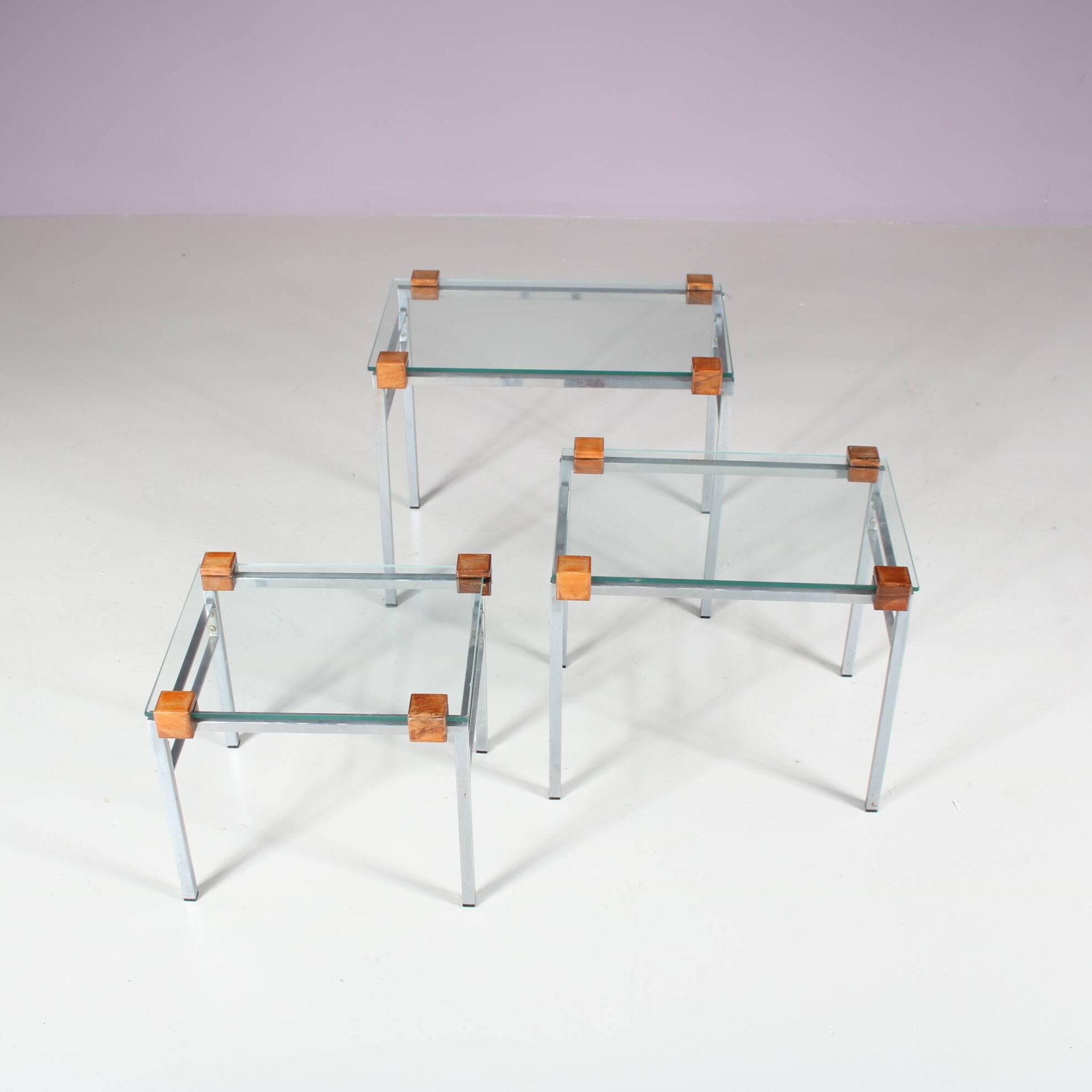 1960s Modern nesting tables from the Netherlands