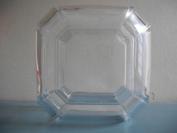 Ancien vase cache pot cristal déco vintage french crystal flower pot