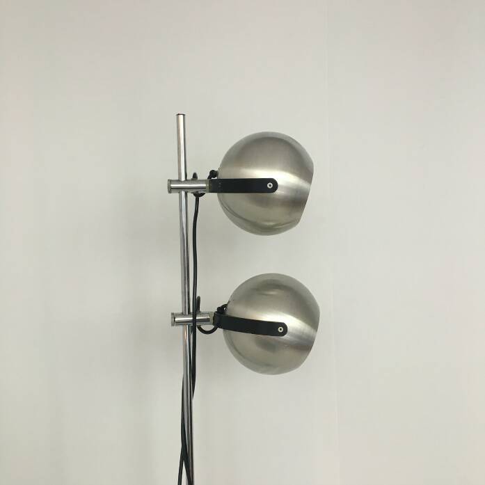 Eyeball chrome floor lamp