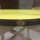2 sun yellow formica chairs
