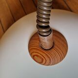 Acrylic half-globe "up and down" pendant light, Scandinavian design from the 1970s