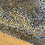 Coffee table wood and ceramic Alain Guyot