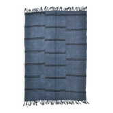 Tapis kilim vintage bleu et noir