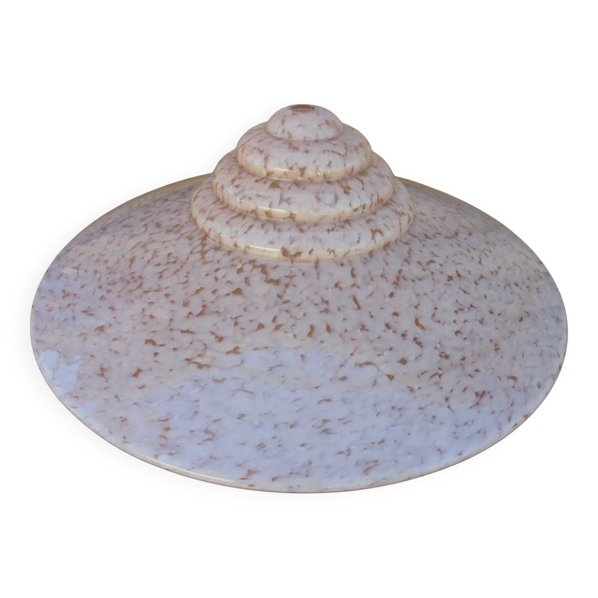 Large glass suspension basin clichy rose art deco