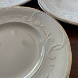 Set of 3 dessert plates in French Gien earthenware