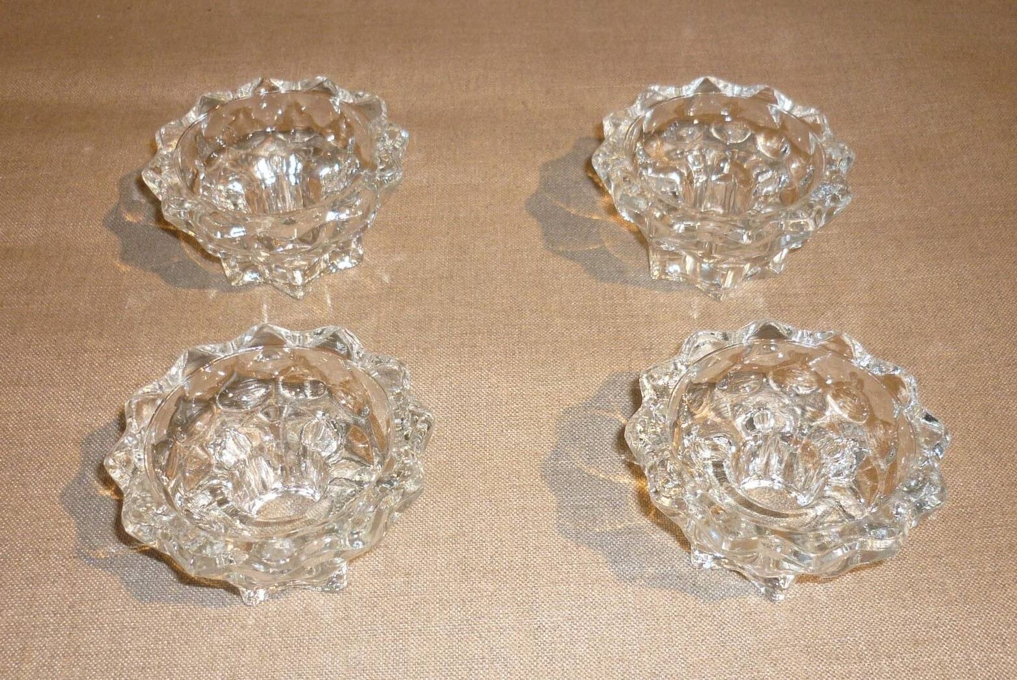 Paire de 2 bougeoirs en cristal