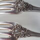 6 silver metal table forks by Boulenger, early 20th century