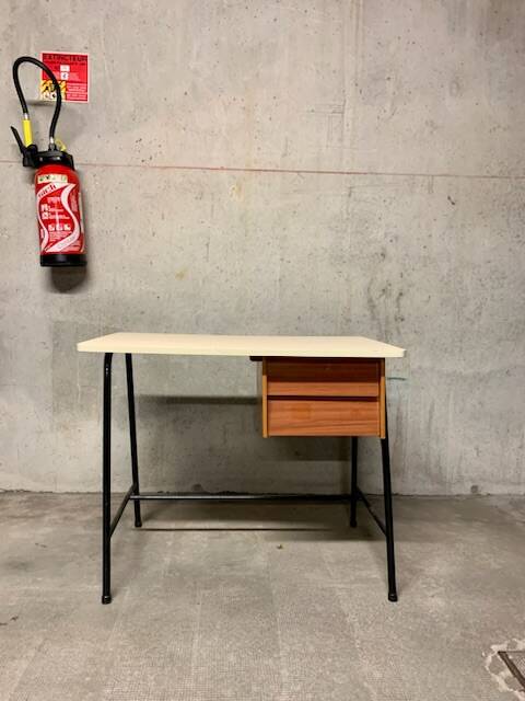 Vintage modernism desk with two drawers