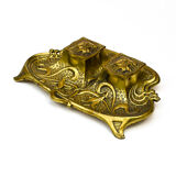 Ink in gilded brass old art nouveau