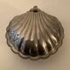 Vintage silver metal shell butter dish