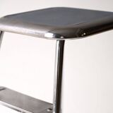 Escabeau scandinave vintage en acier et formica