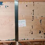 Abstract painting - gold leaf and enamel - Enzo Kocevar 1970s