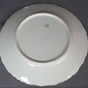 Antique fish service J. Pouyat porcelain Limoges plate 61 cm, 8 plates