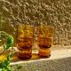 4 verres ambrés Pernod vintage