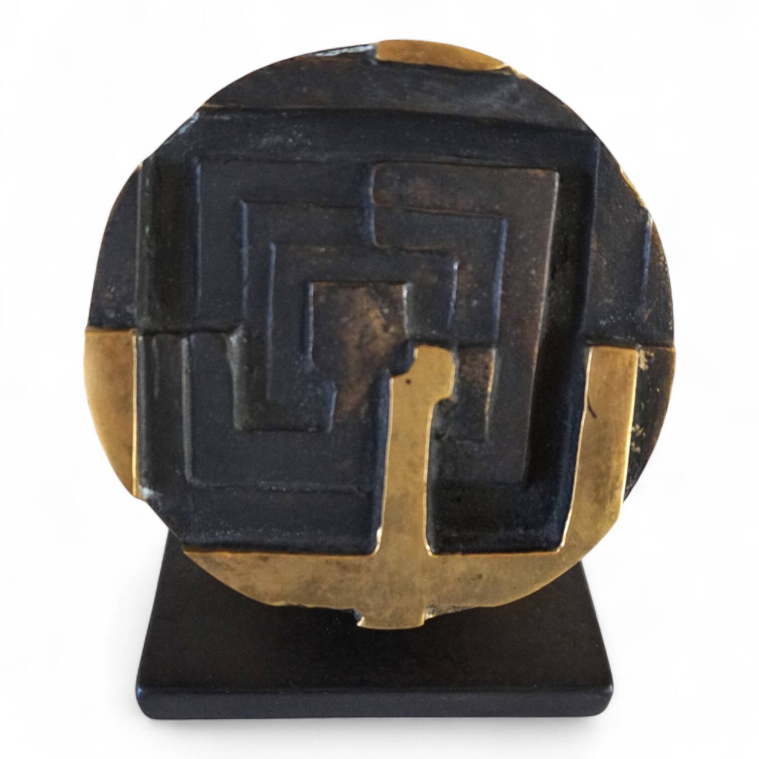 Bronze sculpture Labyrinth by Fanna Roncoroni, 1970