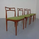 Model 94 Teak Dining Chairs by Johannes Andersen for Christian Linneberg, 1960s, Set of 4