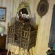 Large wooden bird cage, nineteenth century mastery work, 101 x 120 cm