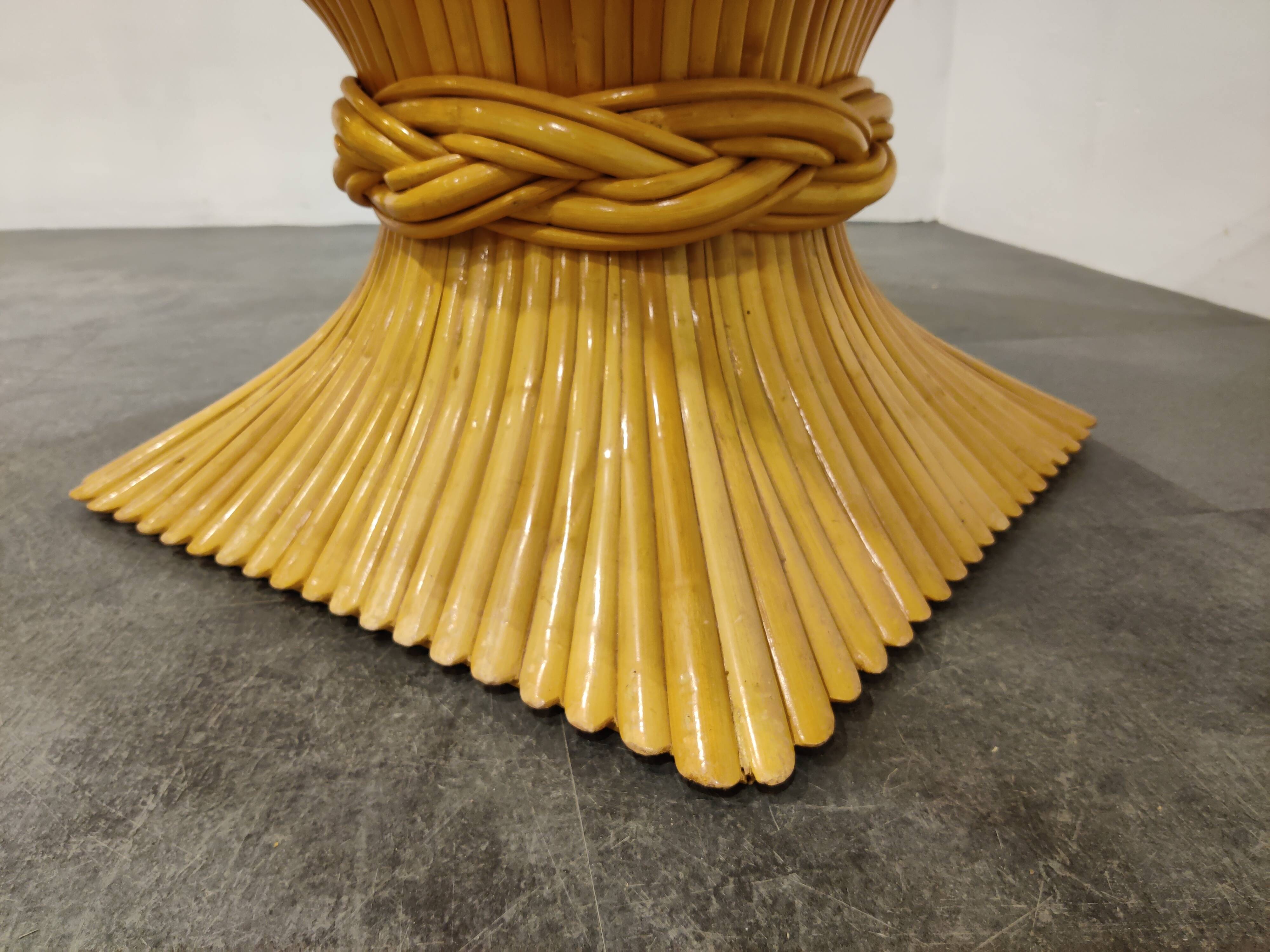 Bamboo coffee table by McGuire, 1980s
