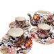 Gien earthenware tea set, peony decoration