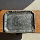 Large vintage silver-plated tray with a floral design in Art Nouveau style L4