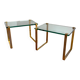 Pair of vintage gilt coffee tables by Friedrich Wilhelm Möller, 1970s