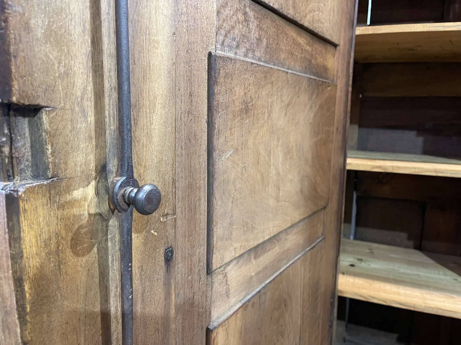 18th century walnut castle wardrobe - fully removable
