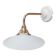 Vintage lampshade in white opaline