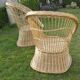 Pair of rattan armchairs