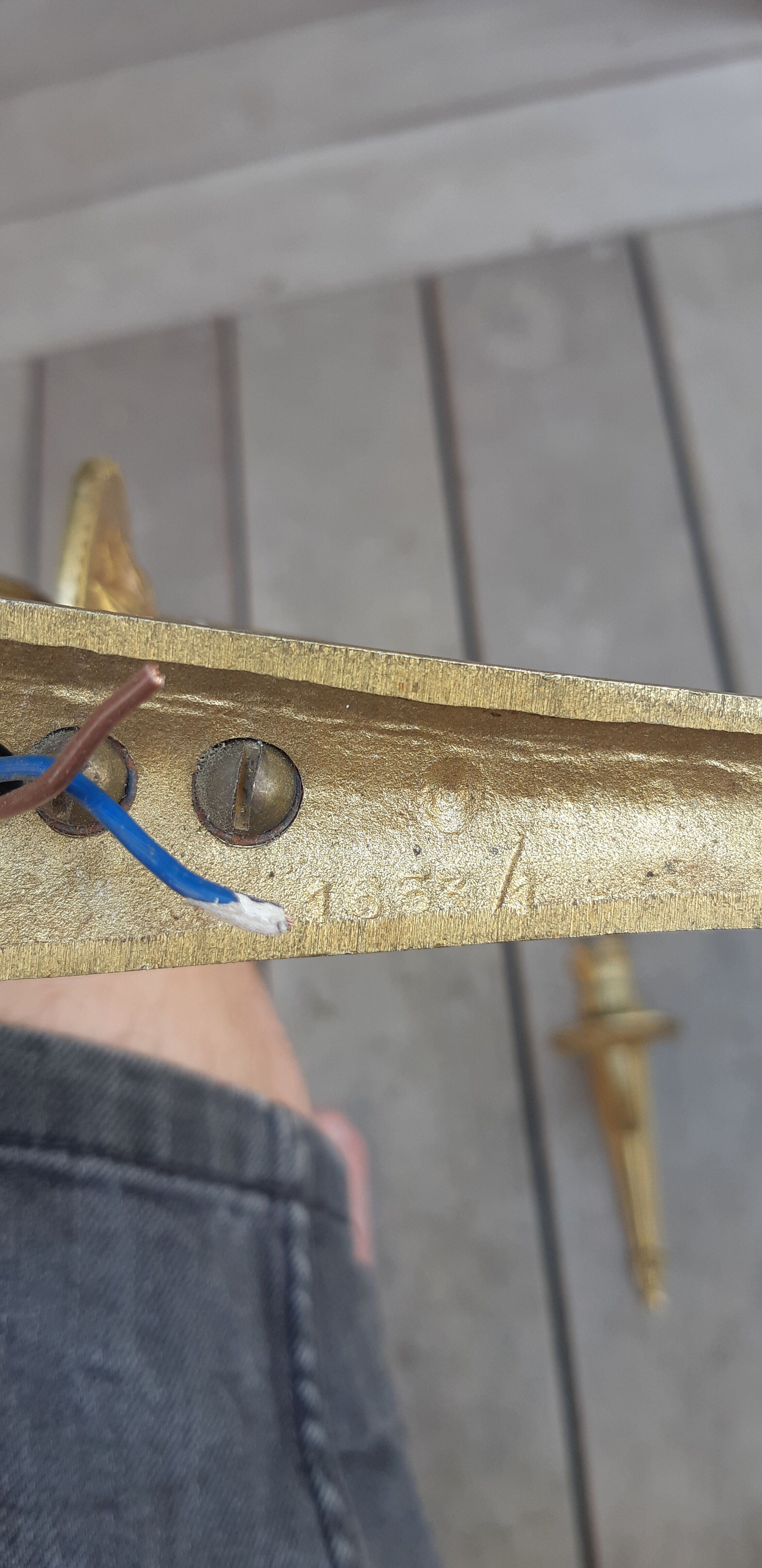 Pair of bronze wall lamps Louis XV style