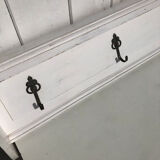 White wood wall coat rack