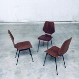 Mid-Century Modern Plywood Side Chairs attributed to Carlo Ratti for Legni Curvati, Italy, 1950s, Set of 3