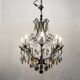 Large Crystal Multicolored Chandelier 1950’s