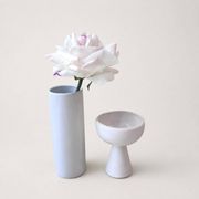 Single flower vase and candlestick in porcelain