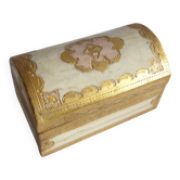 Florentine style painted wooden box