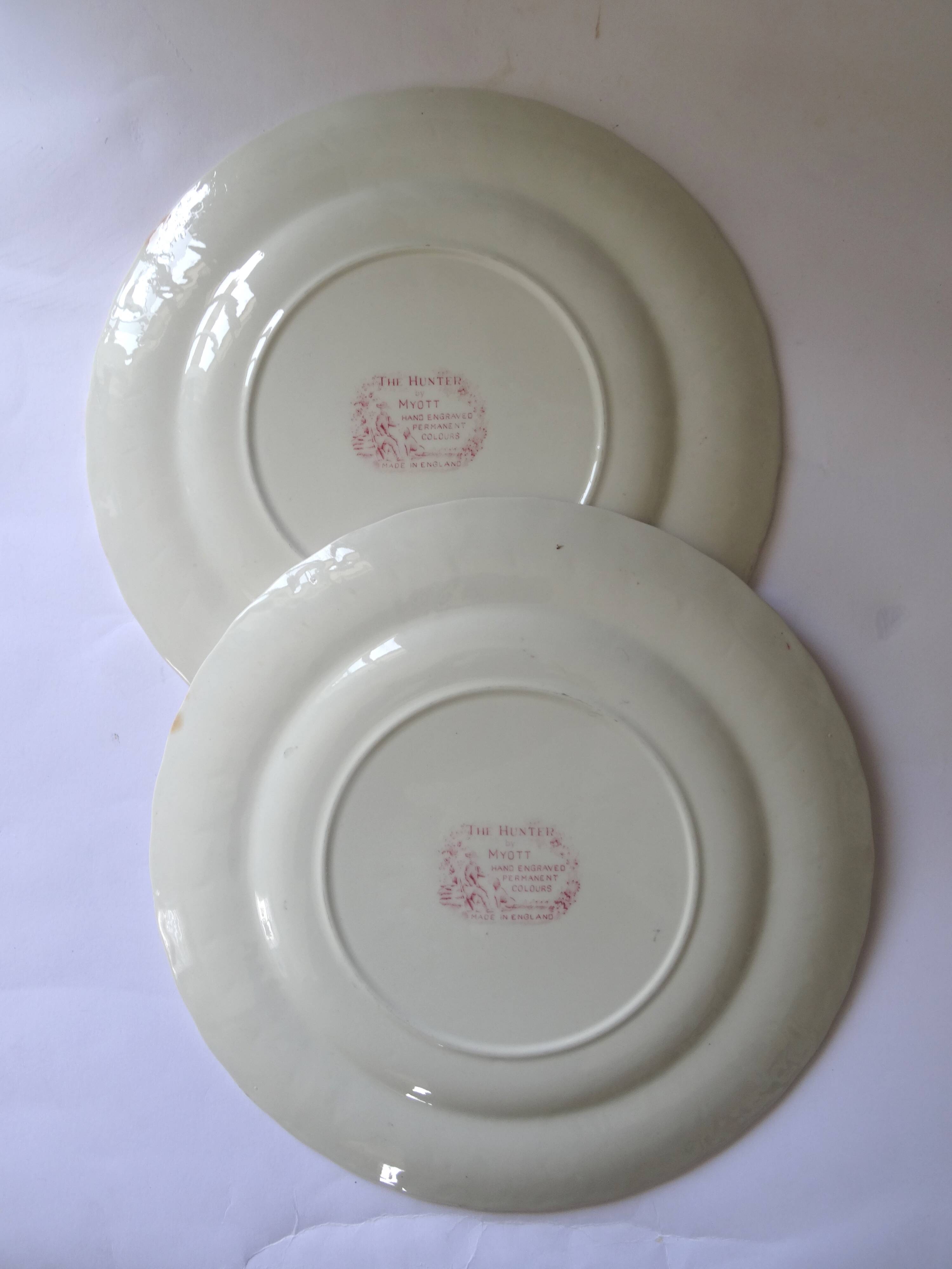 2 Myott The Hunter English plates