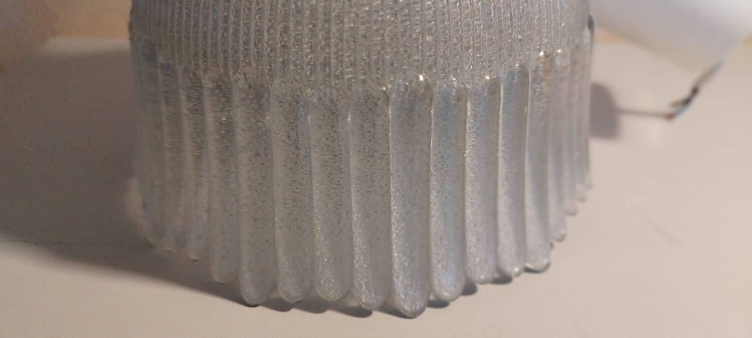 Vintage frosted glass chandelier