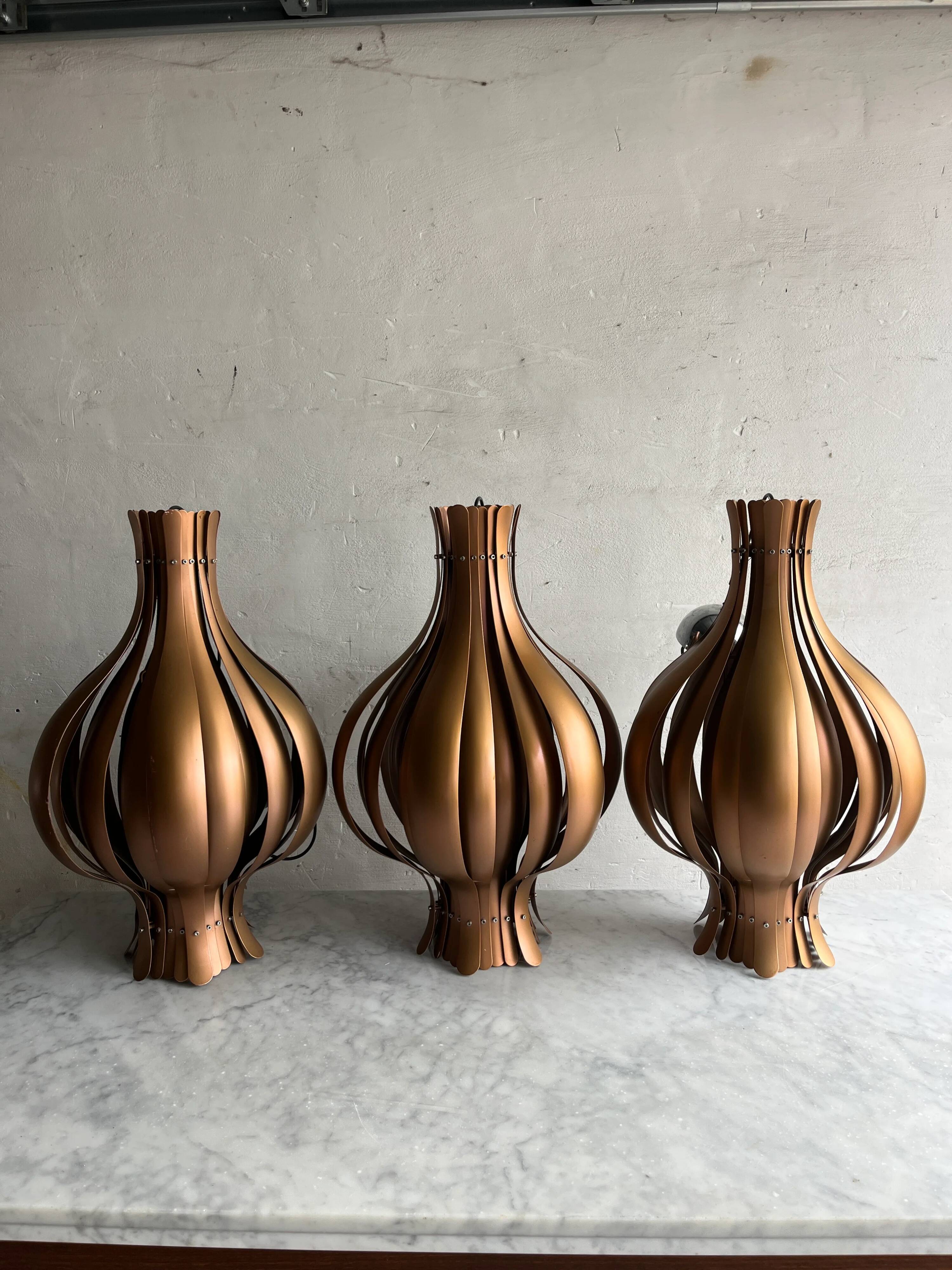 Set of 3 Onion pendants by Verner Panton