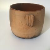 Terracotta marmite and enamelled interior