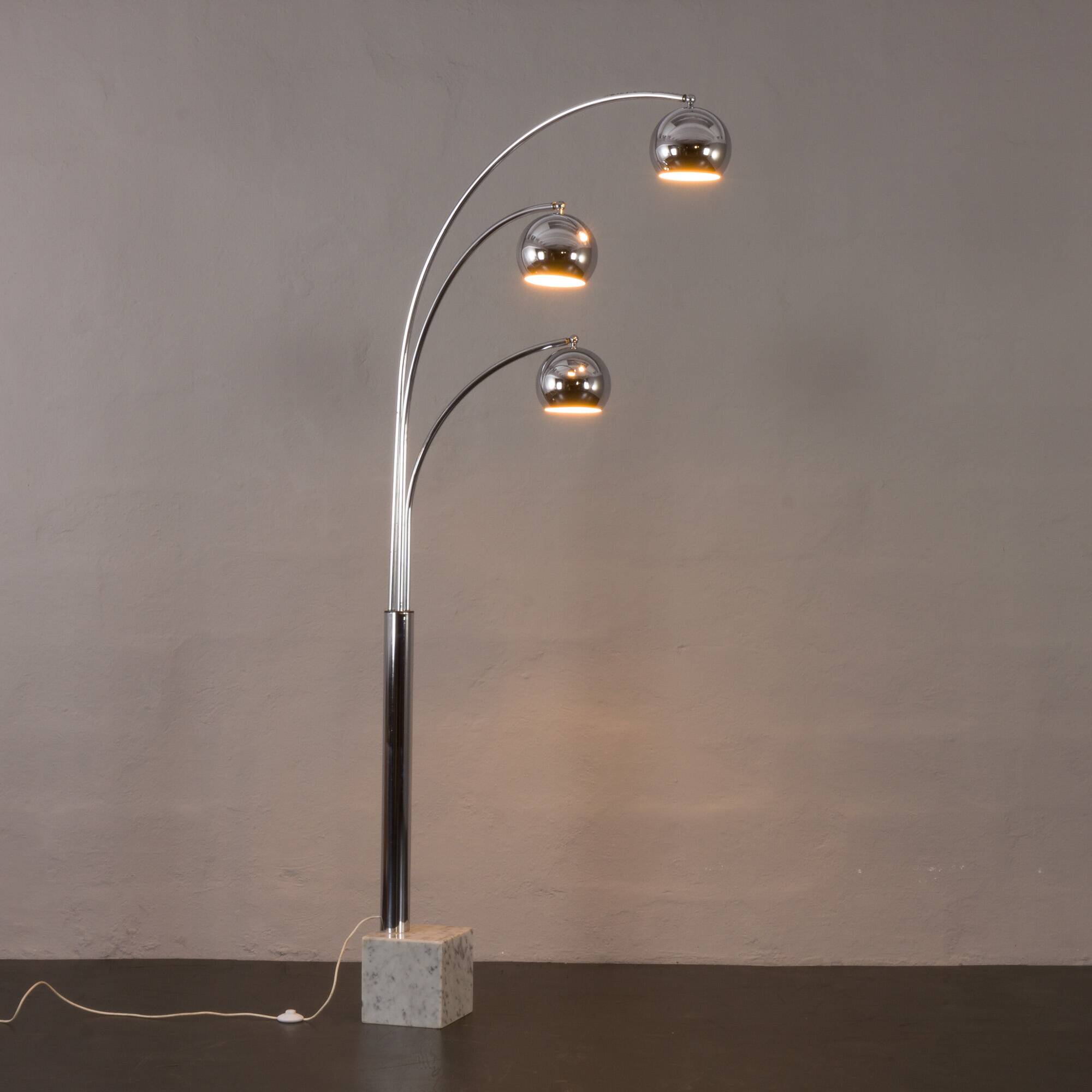 Goffredo Reggiani Swivelling Floor Lamp with Carrara marble base, Italy