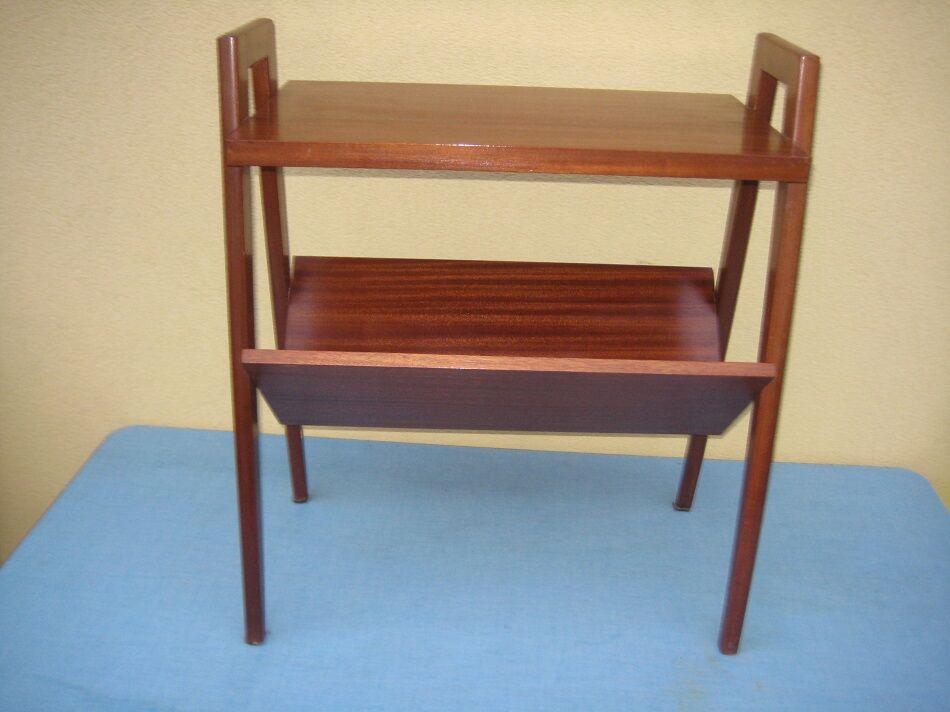 Old teak magazine holder