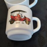 Set of 4 cups Tacot series in arcopal