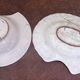 Two earthenware beard dishes – Moustiers and East of France