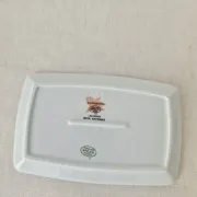 Vintage porcelain butter dish Apilco "Louisiane" - Yves Deshoulieres