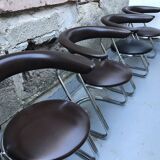 Set of 4 vintage cantilever chairs