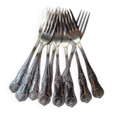 10 Vintage Rocaille Style Metal Forks