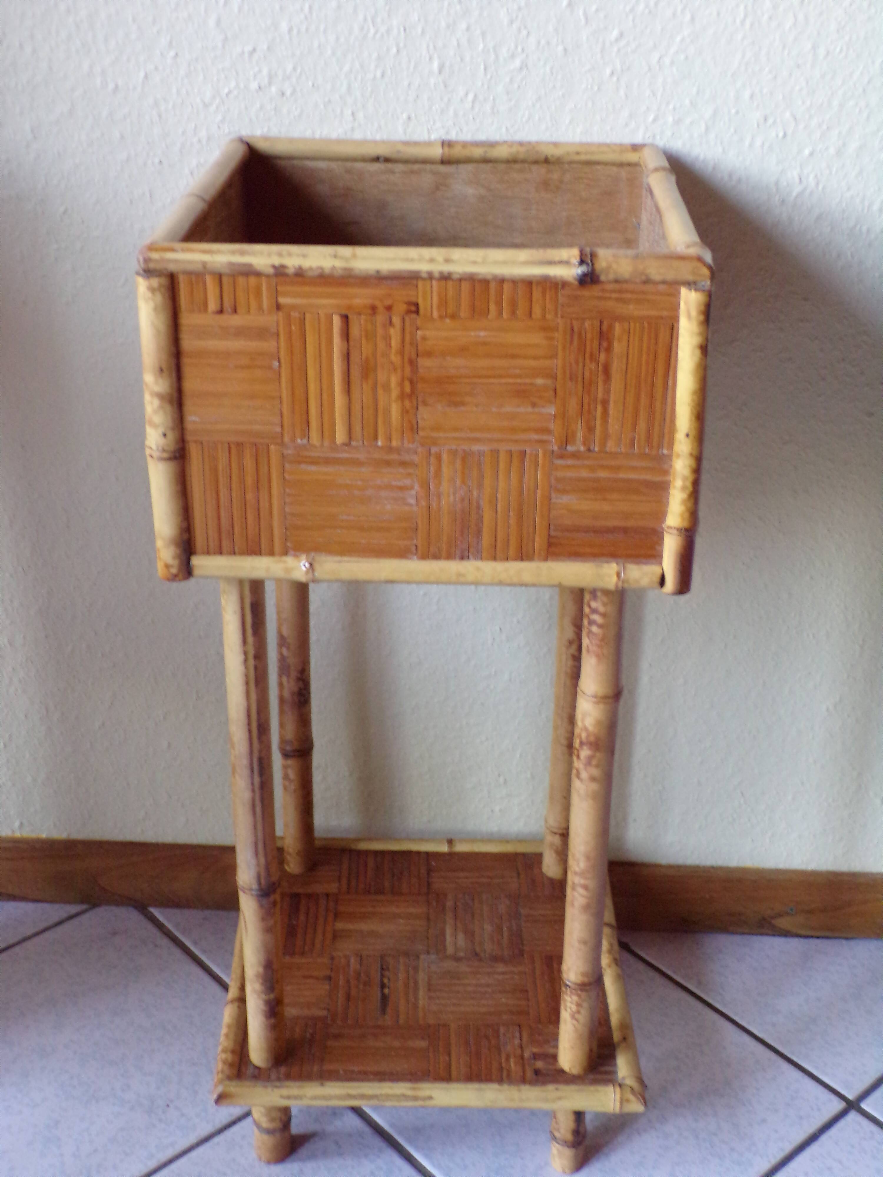 Flowers in bamboo and rattan tray