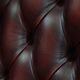 Red Cowhide Leather English Chesterfield Wingback Chair