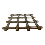 Silver-plated bamboo trivet