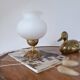 Lampe en bronze et opaline