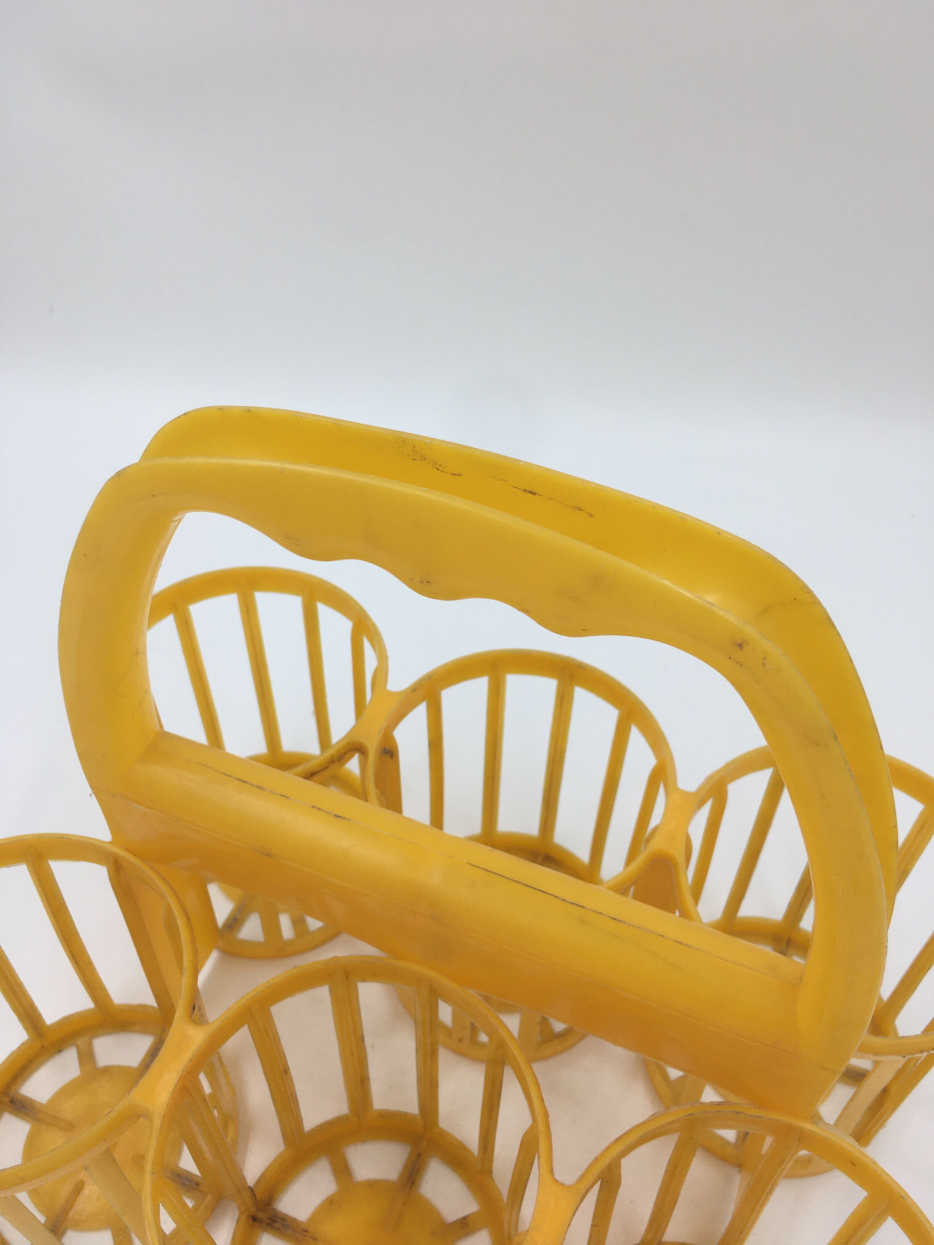 Vintage yellow bottle holder